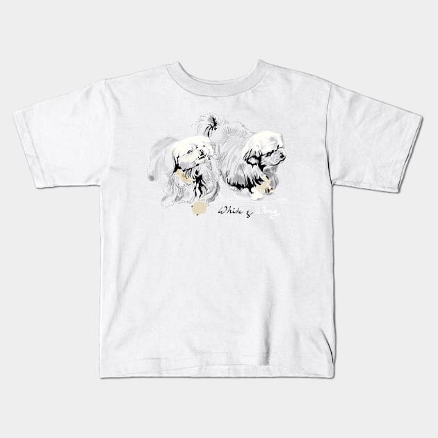 White & Wong Kids T-Shirt by michdevilish
